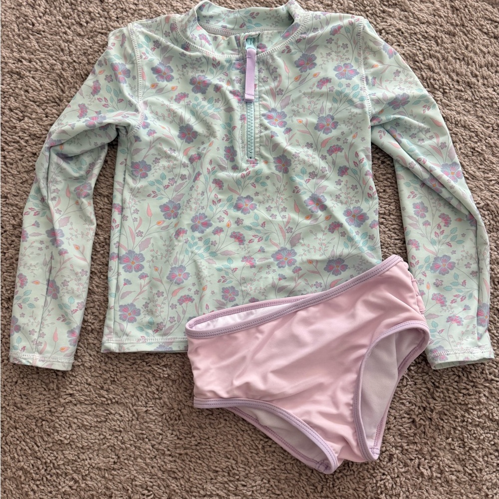 Ruffle Butts floral swimsuit